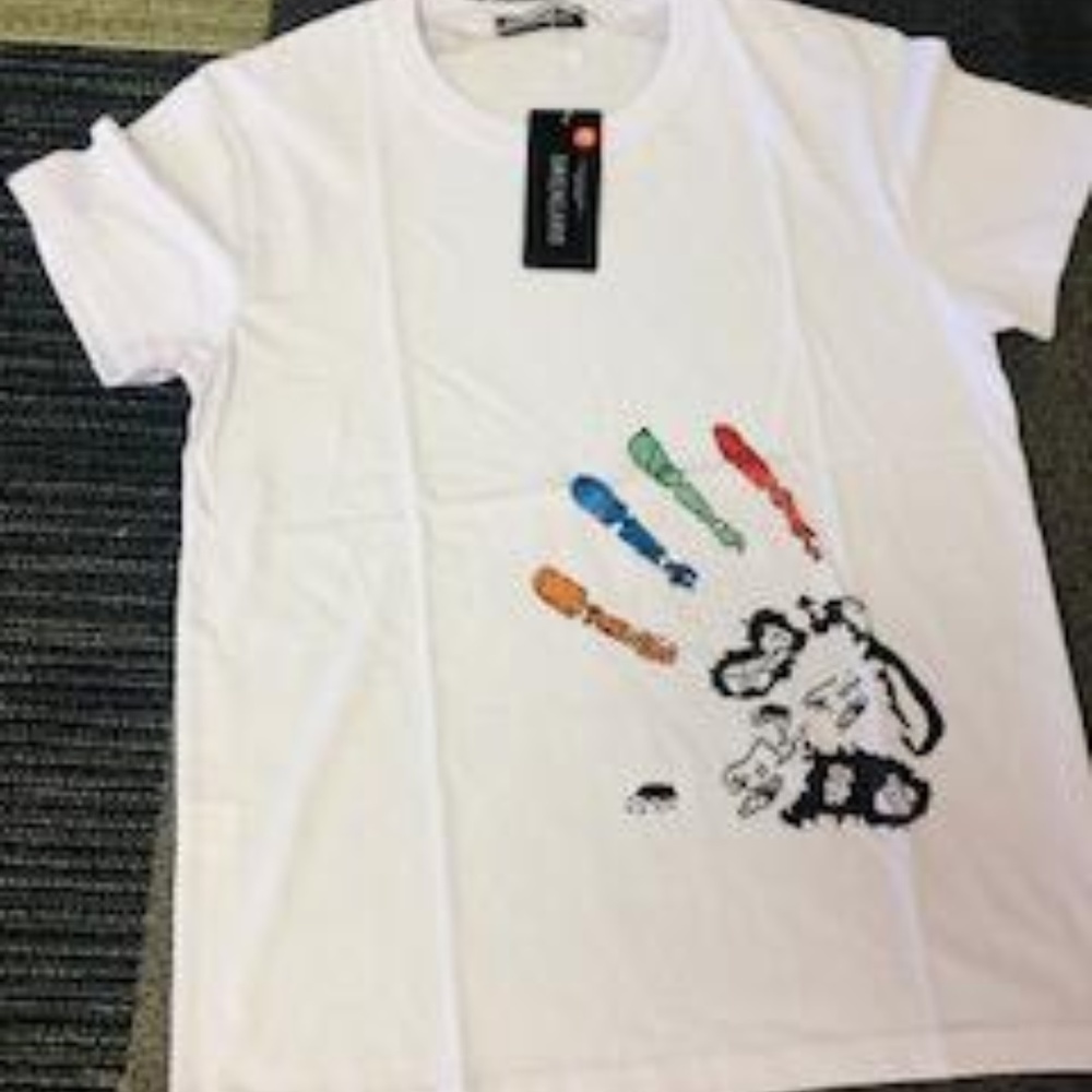 Boys hand print shirt